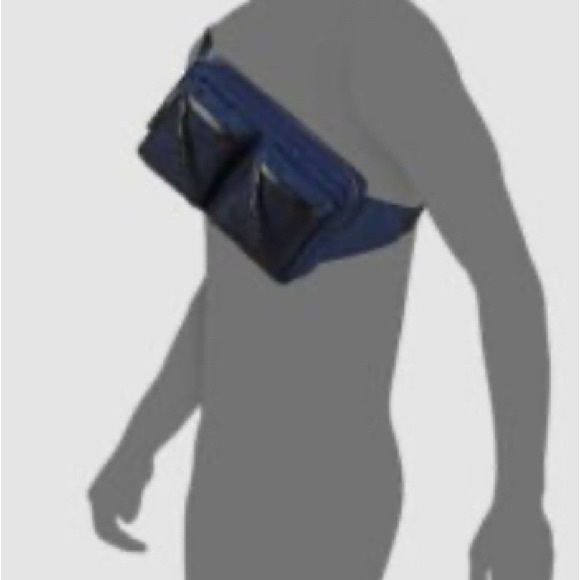 Steve Madden Men's Belt Bag in Deep Blue - Picture 2 of 7